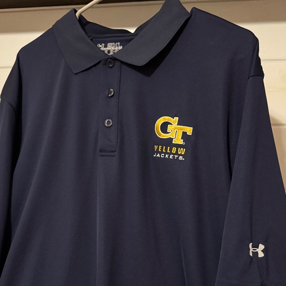 Under Armour Dark Blue Polo Georgia Tech YellowJackets 2Xl - Picture 1 of 5